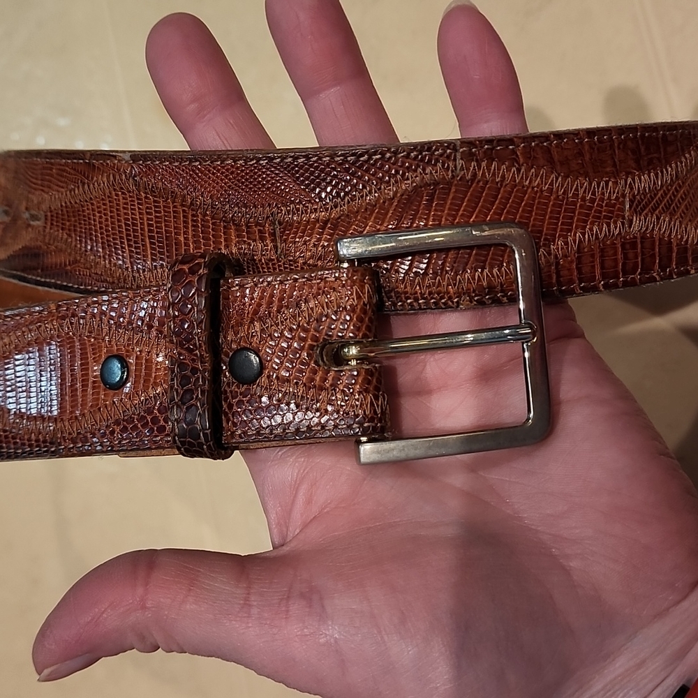 🔮Amazing Western Belt Genuine Lizard - Size 38 - Nocona